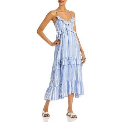 Cinq a Sept Женский летний сарафан макси Addy Blue Chambray 14 BHFO 1789