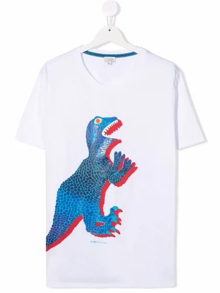 Paul Smith Junior футболка из органического хлопка с принтом