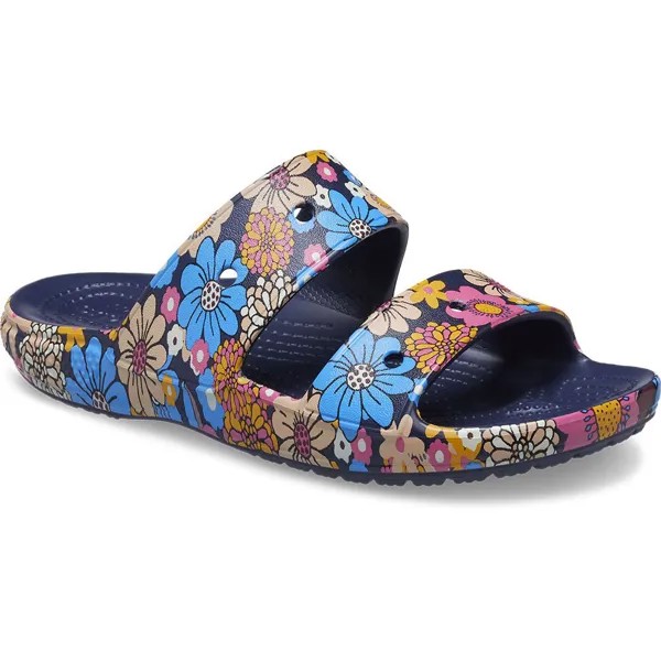 Сандалии Crocs Classic Retro Floral, разноцветный