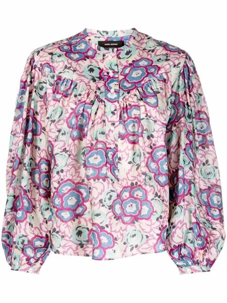 Isabel Marant шелковая блузка с цветочным принтом