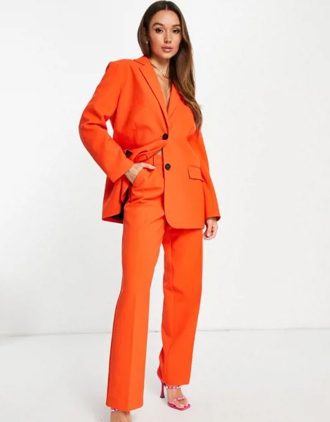 Ярко-оранжевый пиджак в мужском стиле ASOS DESIGN-Оранжевый цвет