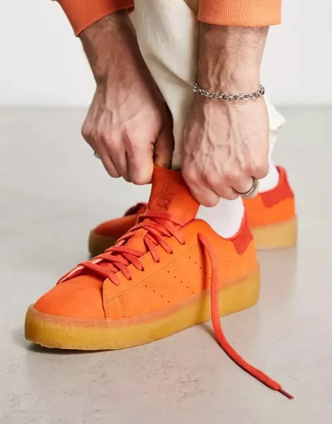 Оранжевые кроссовки adidas Originals Stan Smith Crepe