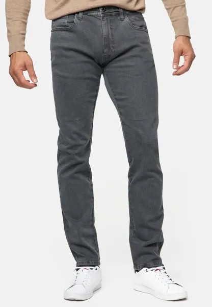 Джинсы прямые INDICODE JEANS, дк серый