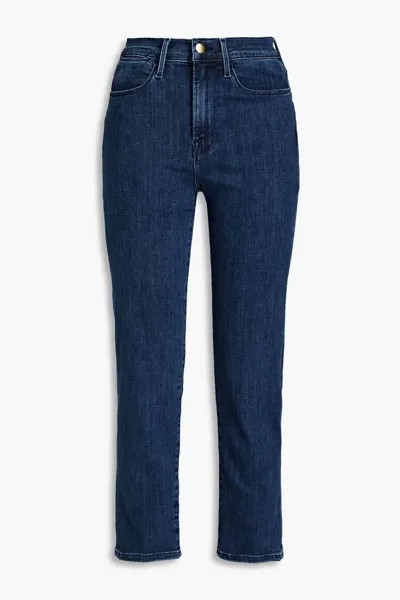 Укороченные прямые джинсы Kinley с высокой посадкой FRAME, синий