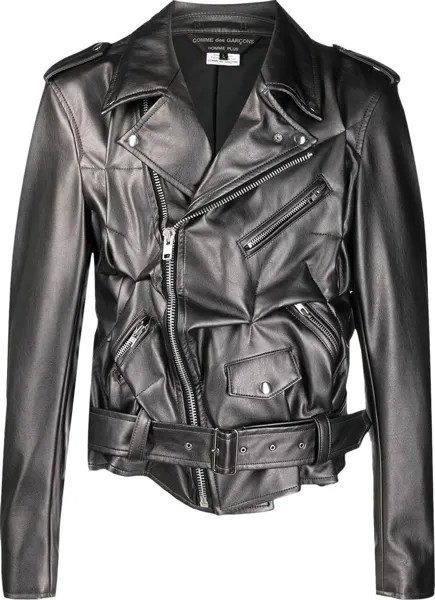 Куртка Comme des Garçons Homme Plus Faux Leather Jacket 'Silver', серебряный