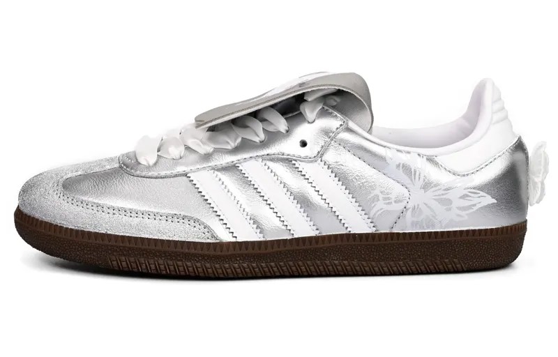 Кроссовки adidas originals SAMBA OG Skateboarding Shoes Unisex Low-top Silver, серебряный