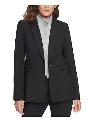Женский черный съемный свитер с воротником-стойкой DKNY Wear To Work Blazer Jacket 12