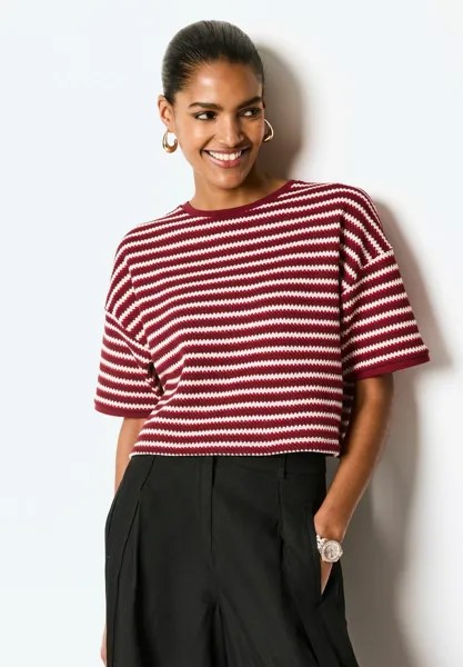 Футболка с принтом SHORT SLEEVE HEAVYWEIGHT Next, цвет red and cream stripe