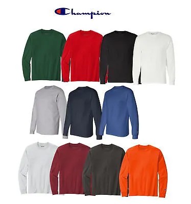 Мужская футболка с длинным рукавом без тегов Champion CC8C — выберите размер и цвет