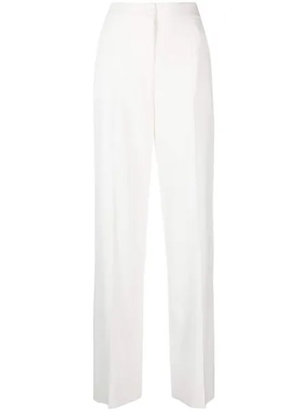 Boutique Moschino брюки строгого кроя с завышенной талией, белый