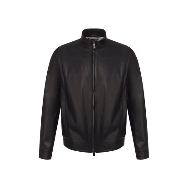 Кожаный бомбер Canali