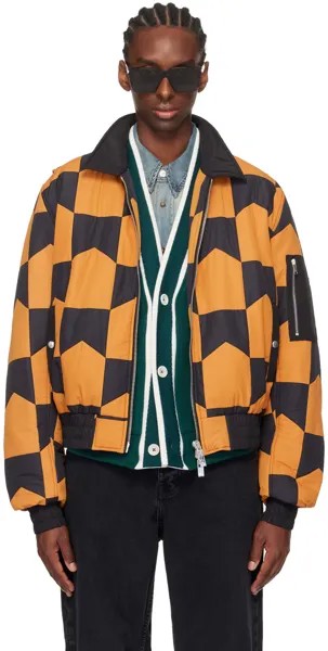 Оранжево-черный бомбер MA1 Rhude