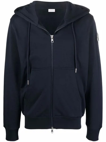 Moncler drawstring zipped hoodie