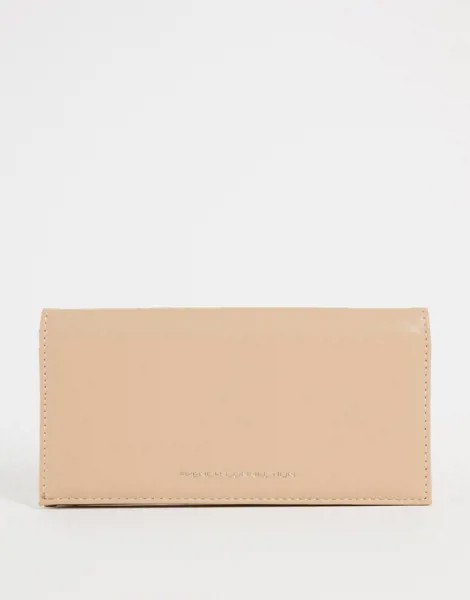 Серо-коричневый кошелек с откидной крышкой French Connection-Светло-бежевый цвет