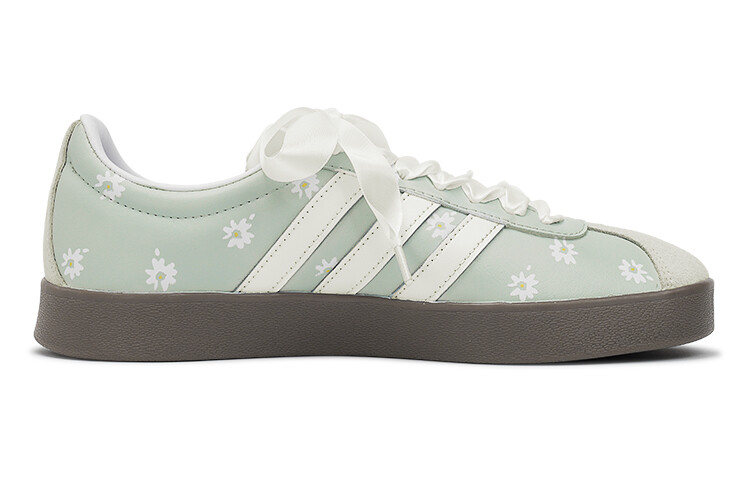 Кроссовки adidas neo Vl Court Skateboarding Shoes Women's Low-top White, мятно-зеленый