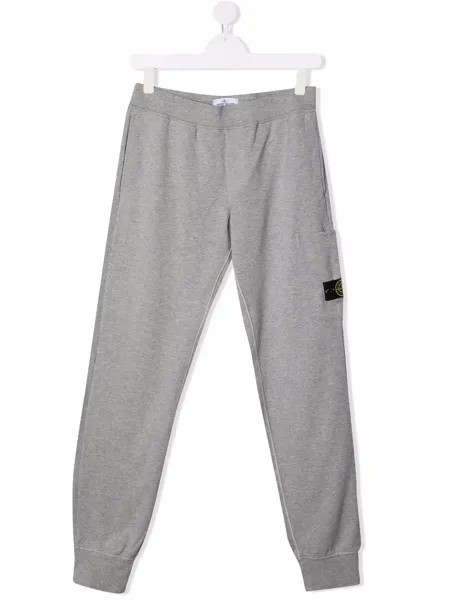 Stone Island Junior спортивные брюки с нашивкой-логотипом