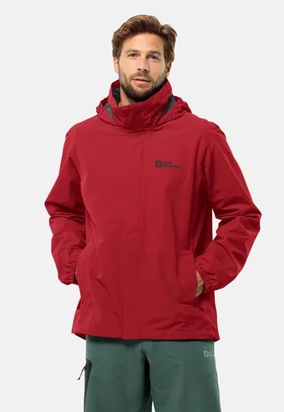 Дождевик/водоотталкивающая куртка STORMY POINT Jack Wolfskin, цвет red glow