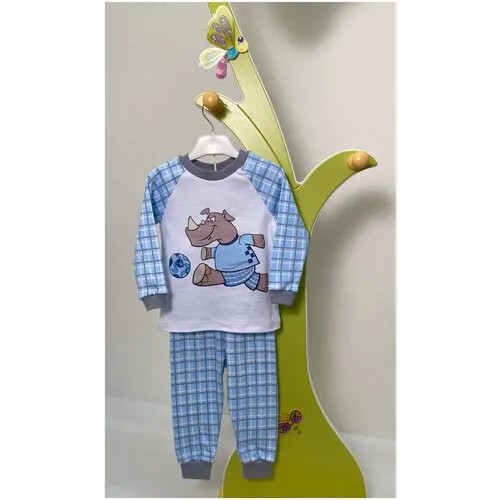 Пижама Маленький принц, брюки, брюки с манжетами, размер 98, голубой