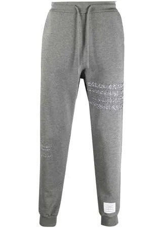 Thom Browne спортивные брюки с полосками RWB