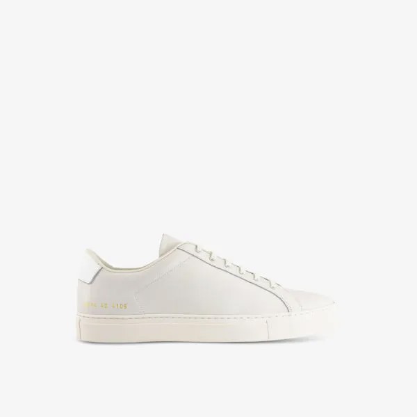 Кожаные низкие кеды retro bumpy с цифровым принтом Common Projects, белый