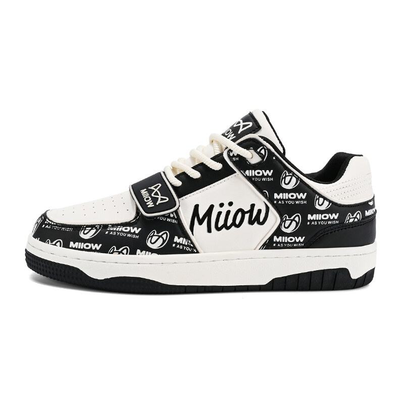 Кроссовки MIIOW Trend Party Series Skateboarding Shoes Unisex Low-top, бежевый/черный