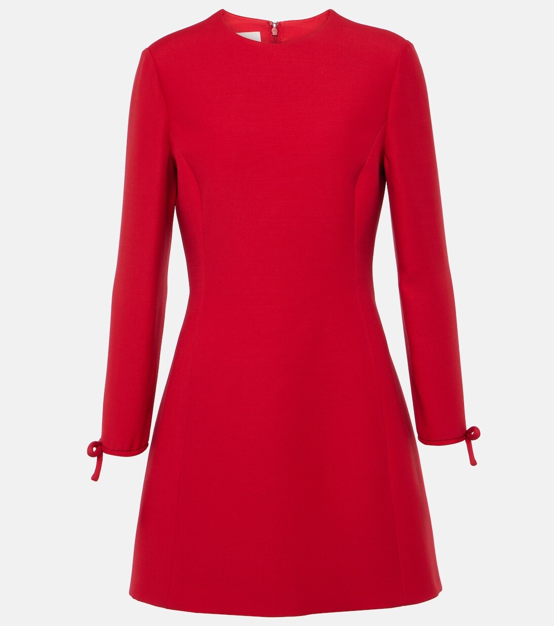 Мини-Платье Crepe Couture с бантом Valentino, красный
