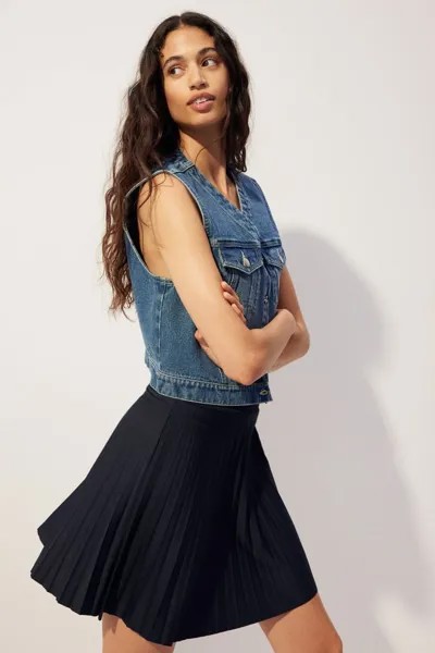 Плиссированная юбка из джерси H&M, синий