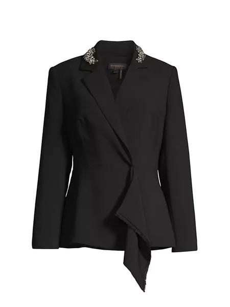 Куртка-каскад с украшением в стиле хэви-метал Donna Karan New York, черный