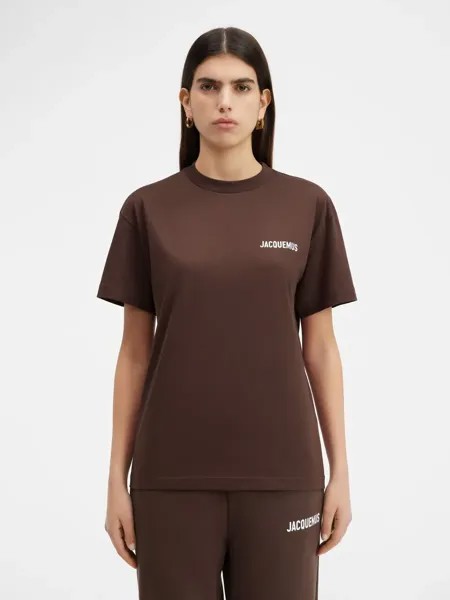 Футболка с логотипом Жакмюс Jacquemus, коричневый