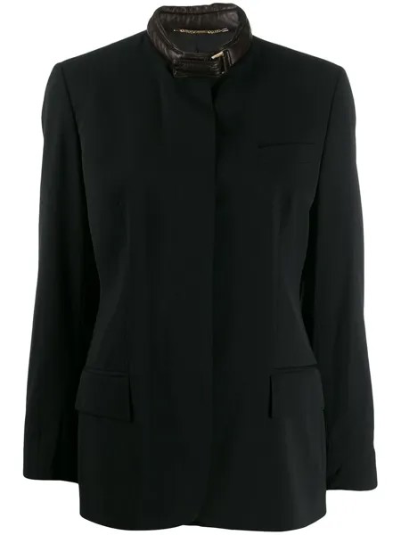 Gucci Pre-Owned пиджак 1990-х годов с контрастным воротником