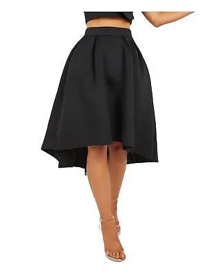 Черная женская вечерняя юбка длиной до колена с глубоким вырезом QUIZ 8