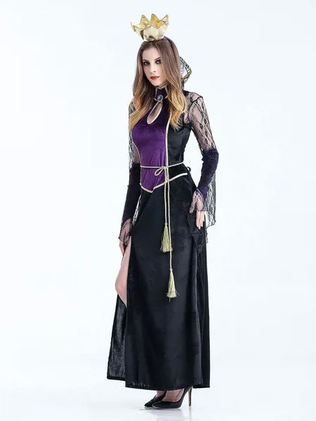 Milanoo Vampire Queen Costume Halloween Women Dresses And Tiara Set