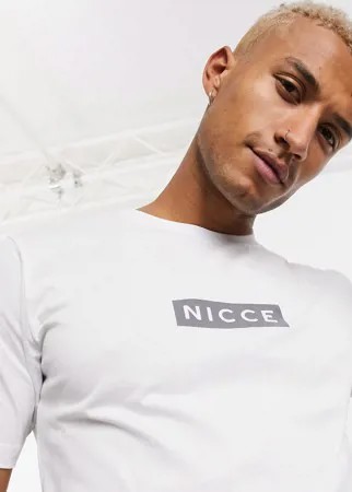 Белая классическая футболка со светоотражающим логотипом Nicce-Белый