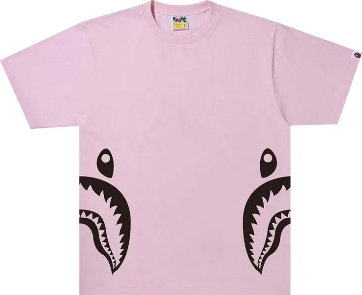 Футболка BAPE Bicolor Side Shark Tee 'Pink', розовый