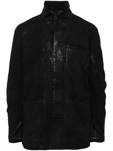 Boris Bidjan Saberi куртка с прорезными карманами, черный