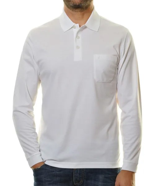 Поло Ragman Langarm T Shirt, белый