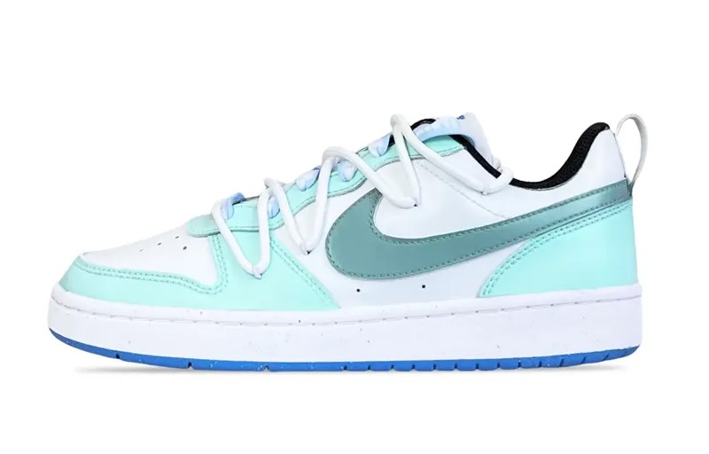 Кроссовки Nike Court Borough Skateboarding Shoes Women's Low-top White/green, зеленый