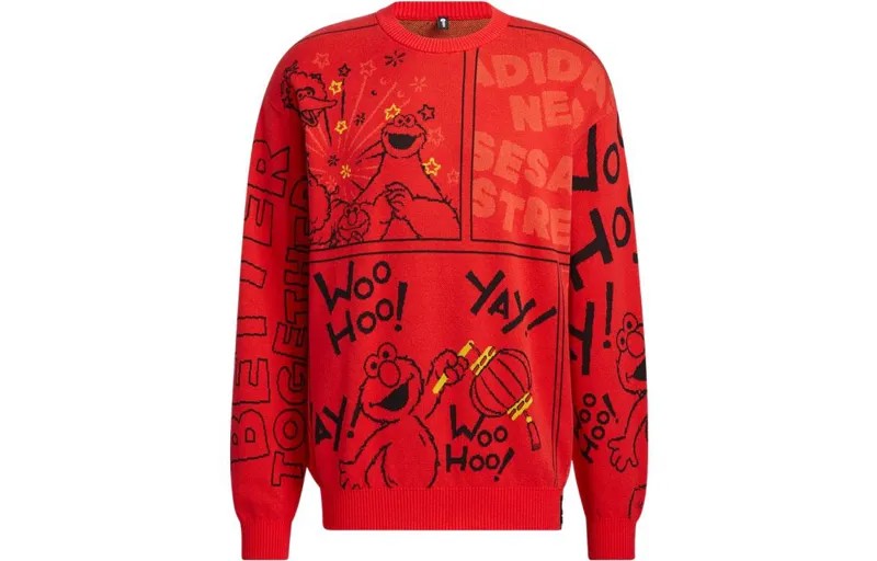 Sesame Street X свитер унисекс красный Adidas Neo, красный