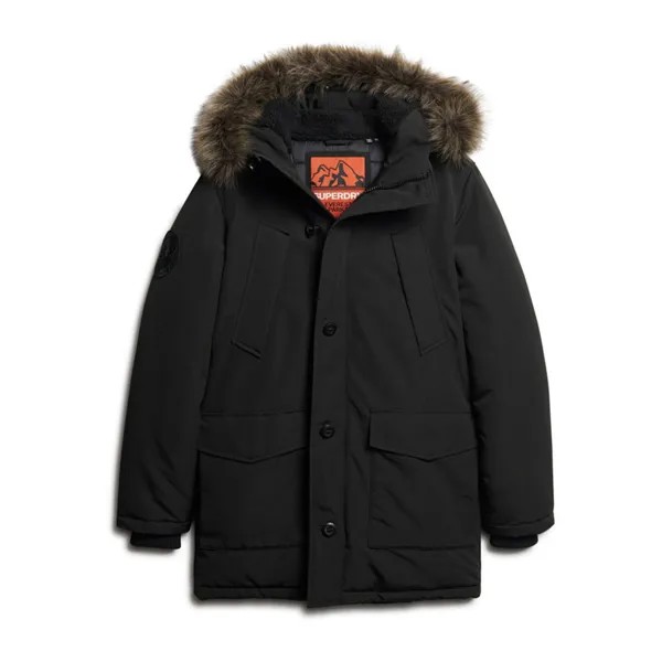 Парка Superdry Everest Faux Fur, черный