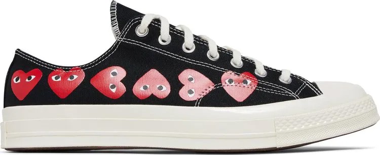 Кроссовки Comme des Garçons PLAY x Chuck 70 Low 'Multi Heart - Black', черный