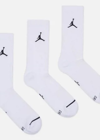 Комплект носков Jordan Jumpman Everyday Max Crew 3-Pack, цвет белый, размер 38-42 EU