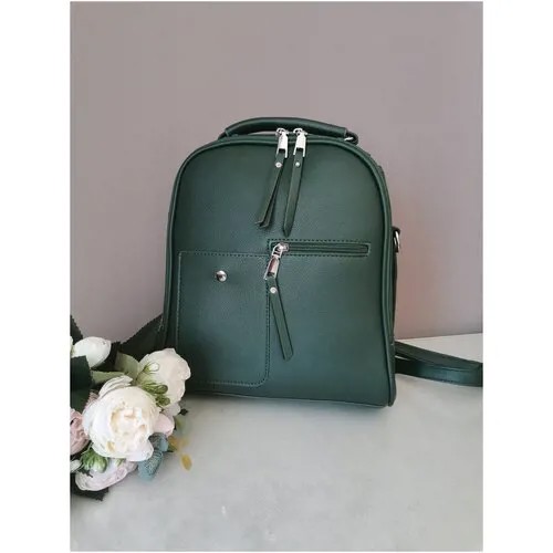 Рюкзак женский зеленый / Рюкзак женский городской зеленого цвета