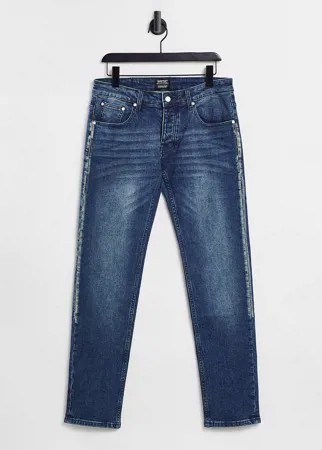 Голубые прямые джинсы в винтажном стиле WESC Bob-Голубой