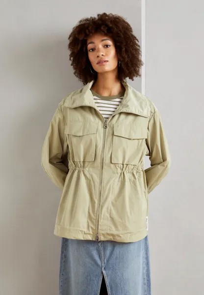 Парка Marc O'Polo, пропаренный шалфей Jacket Patched Pockets Seam Pockets Drawstring Waist Stand Up Collar