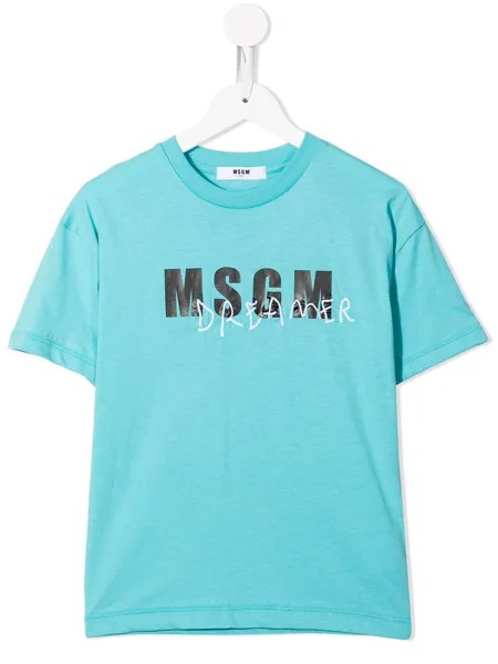 MSGM Kids футболка с логотипом