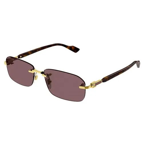 Солнцезащитные очки GUCCI, золотой, бордовый