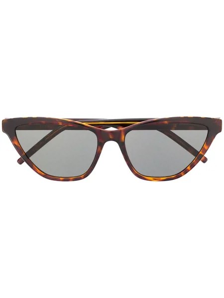 Saint Laurent Eyewear солнцезащитные очки в оправе 'кошачий глаз' черепаховой расцветки