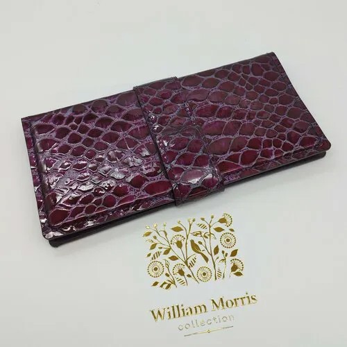 Кошелек William Morris, фактура под рептилию, фиолетовый