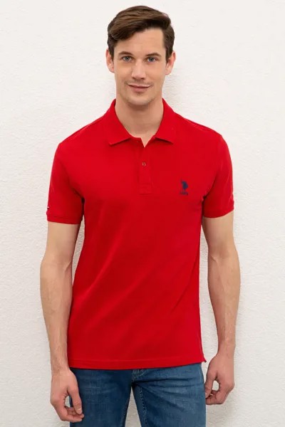 Футболка-поло мужская G081SZ0110TP04IY021 U.S. POLO Assn. красная S