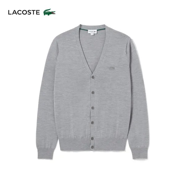Кардиган мужской Lacoste шерстяной, серый